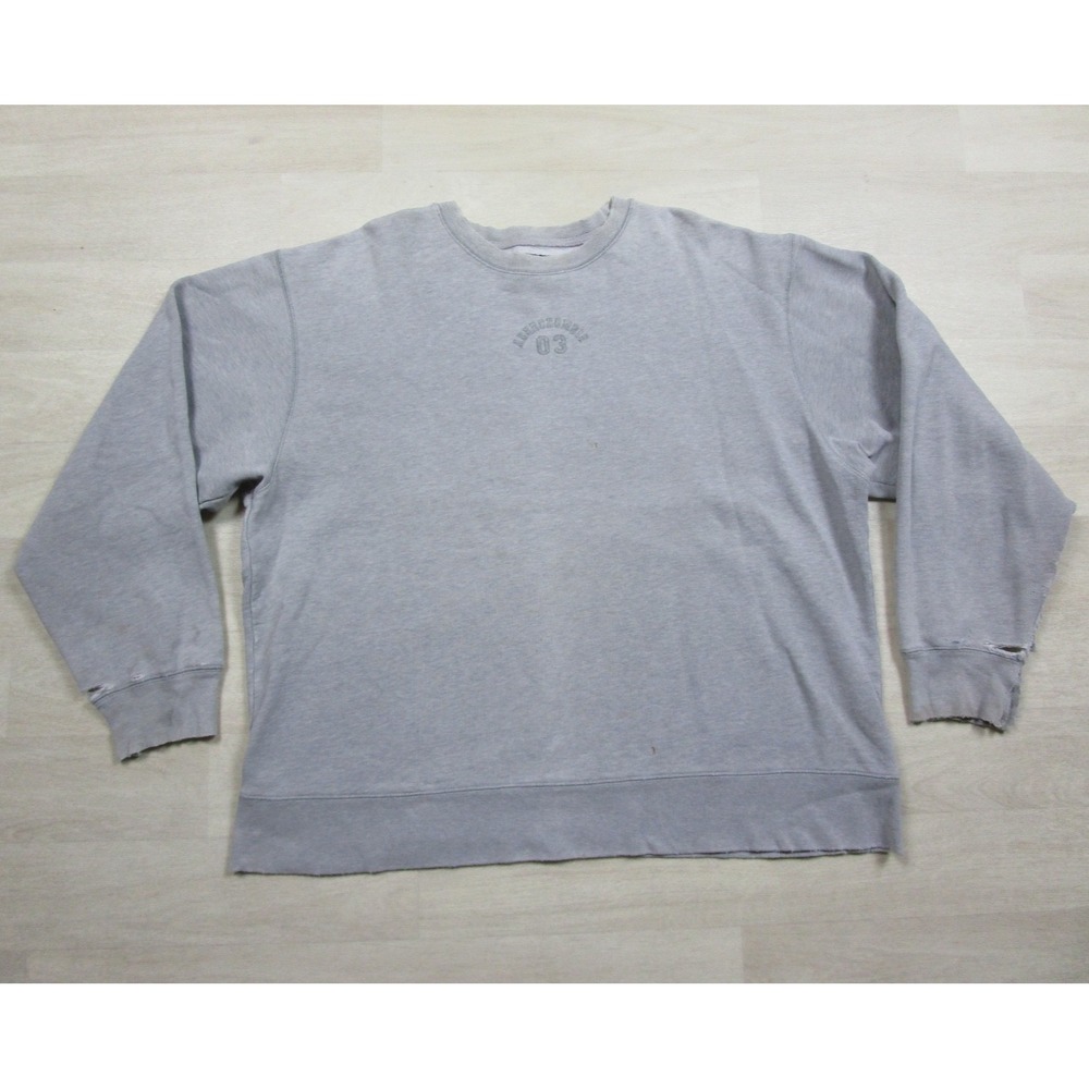 Vintage Abercrombie & Fitch Crew Neck Sweatshirt Mens (2X) Y2K Faded Distressed